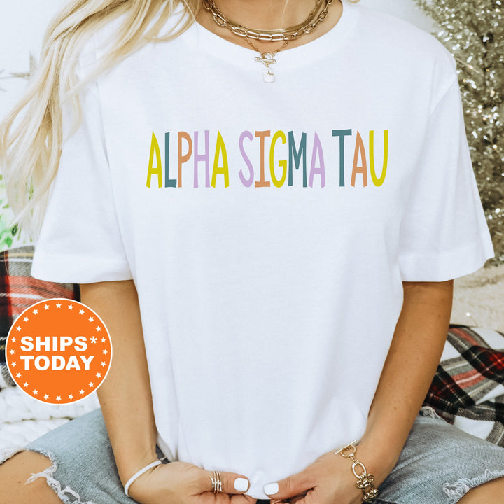 Alpha Sigma Tau Uniquely Me Sorority T-Shirt | Alpha Sigma Tau Sorority Letters | Comfort Colors Shirt | Big Little Recruitment Gift _ 5817g
