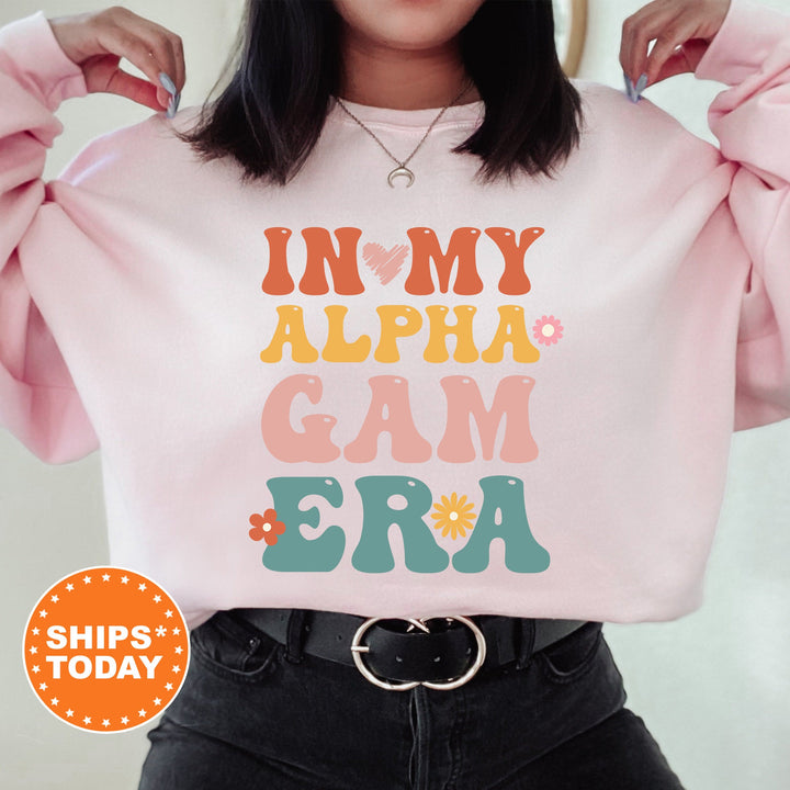 In My Alpha Gam Era | Alpha Gamma Delta Big Floral Sorority Sweatshirt | Sorority Apparel | Big Little Reveal | Greek Sweatshirt _ 15828g