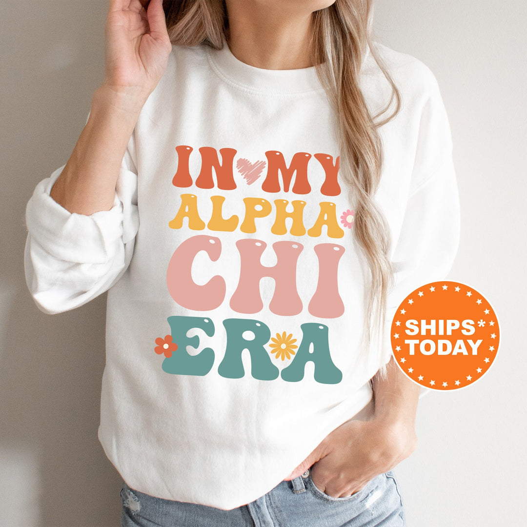 In My Alpha Chi Era | Alpha Chi Omega Big Floral Sorority Sweatshirt | Sorority Apparel | Big Little Reveal | Greek Sweatshirt _ 15825g