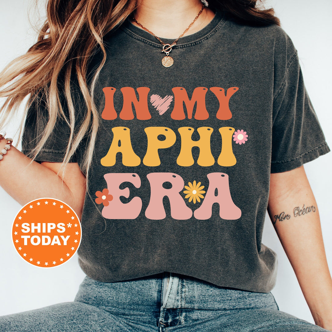 In My APHI Era Shirt | Alpha Phi Big Floral Sorority T-Shirt | Big Little Comfort Colors Shirt | Trendy Sorority Shirt _ 15830g