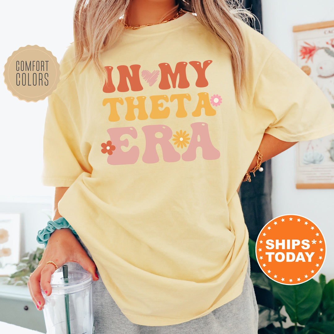 In My THETA Era Shirt | Kappa Alpha Theta Big Floral Sorority T-Shirt | Big Little Comfort Colors Shirt | Trendy Sorority Shirt _ 15840g
