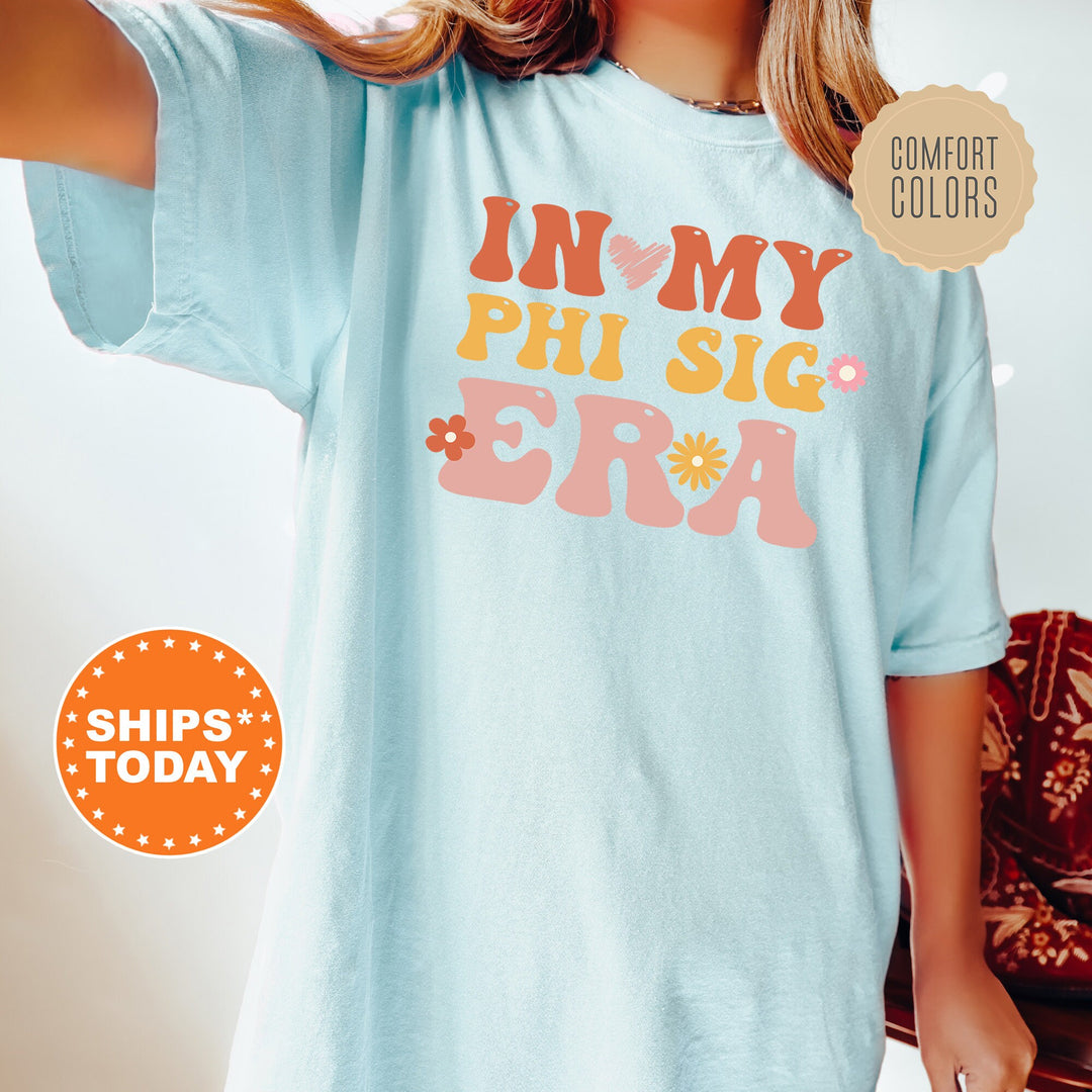In My Phi Sig Era Shirt | Phi Sigma Sigma Big Floral Sorority T-Shirt | Big Little Comfort Colors Shirt | Trendy Sorority Shirt _ 15844g
