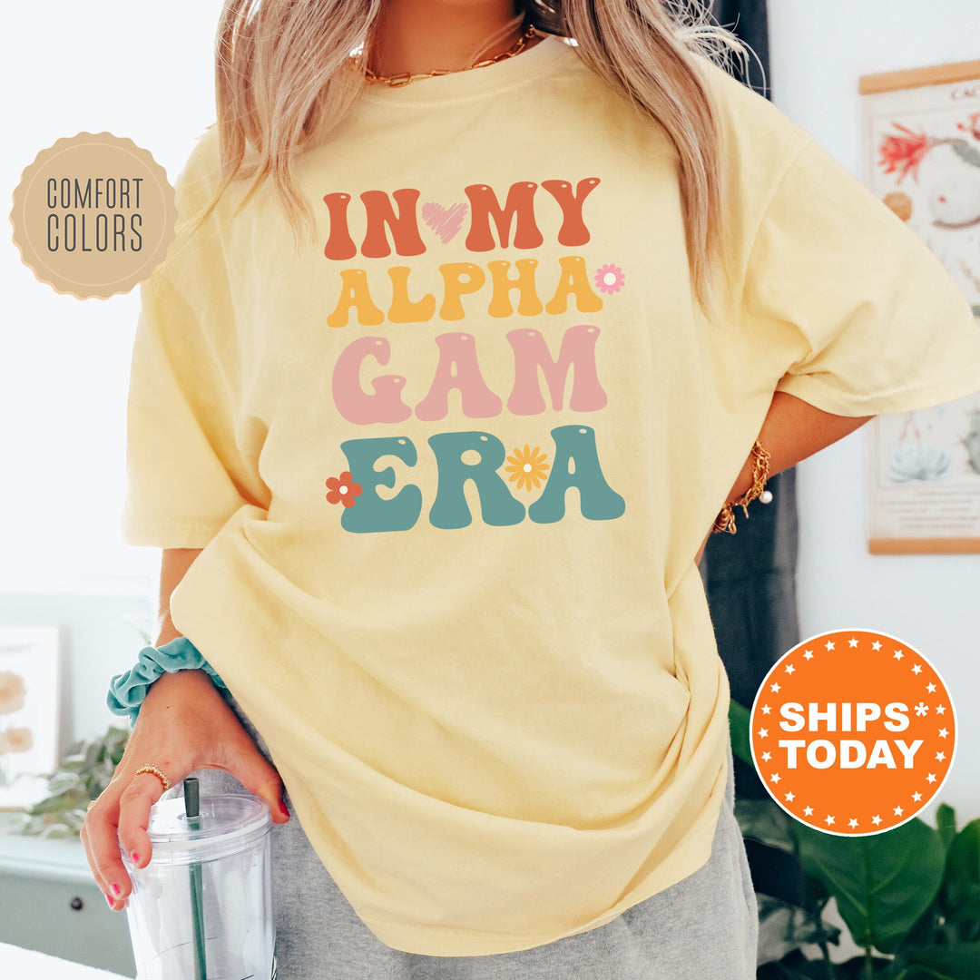 In My Alpha Gam Era Shirt | Alpha Gamma Delta Big Floral Sorority T-Shirt | Big Little Comfort Colors Shirt | Trendy Sorority Shirt _ 15828g