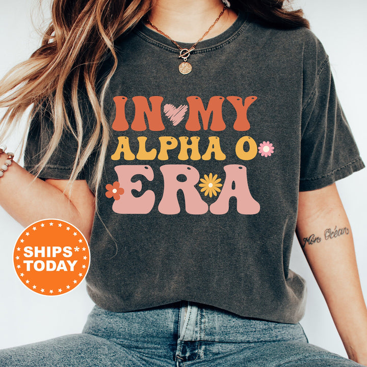 In My Alpha O Era Shirt | Alpha Omicron Pi Big Floral Sorority T-Shirt | Big Little Comfort Colors Shirt | Trendy Sorority Shirt _ 15829g