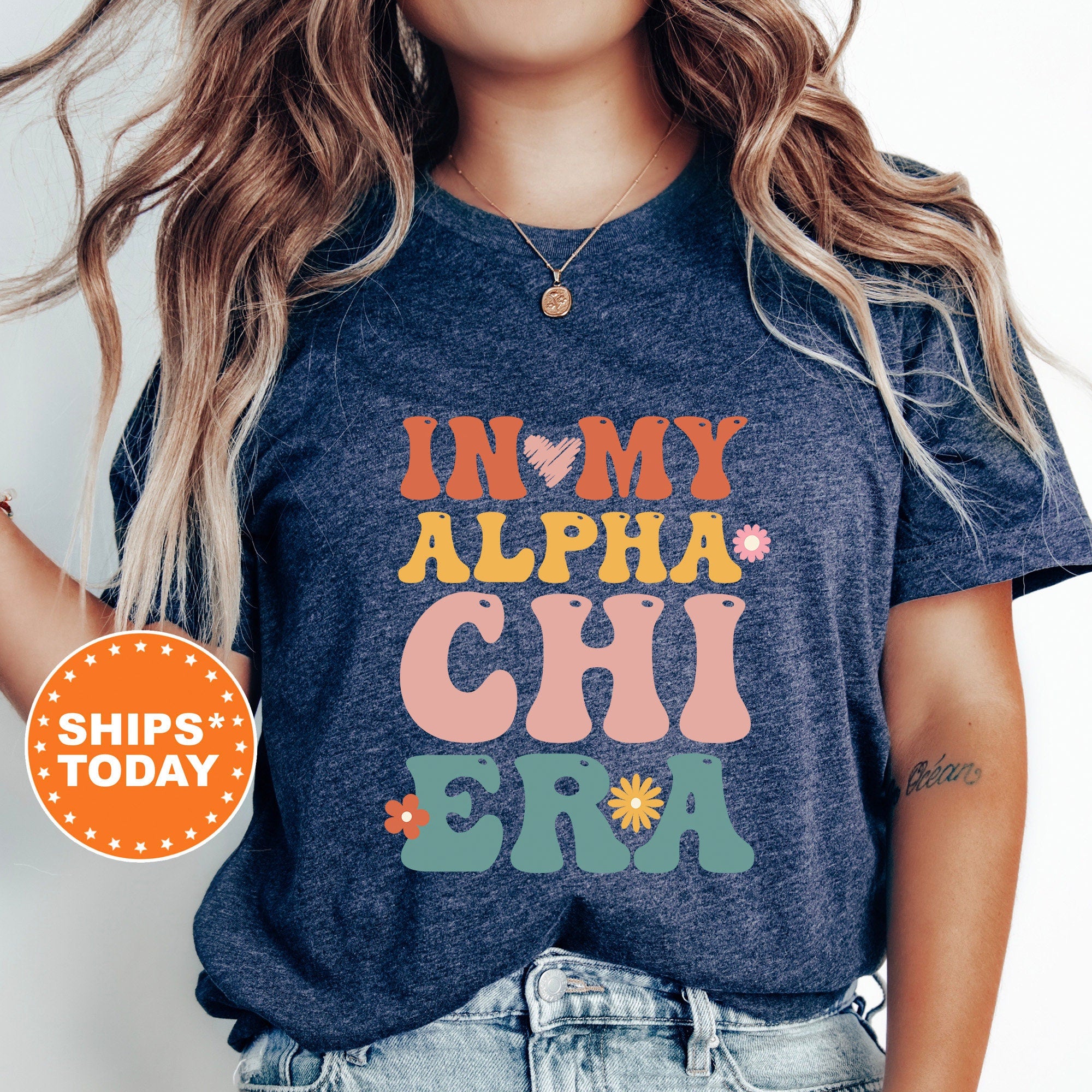 In My Alpha Chi Era Shirt Alpha Chi Omega Big Floral Sorority T