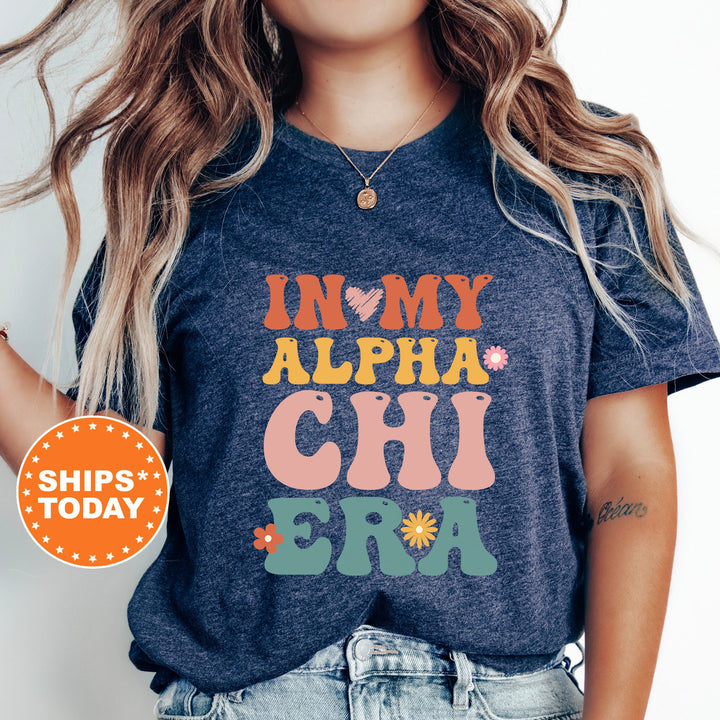 In My Alpha Chi Era Shirt | Alpha Chi Omega Big Floral Sorority T-Shirt | Big Little Comfort Colors Shirt | Trendy Sorority Shirt _ 15825g