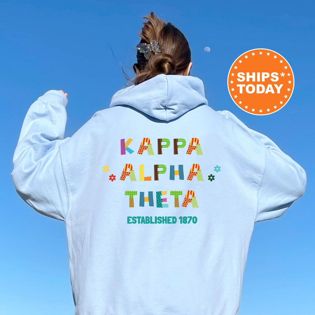 Kappa Alpha Theta Paper Letters Sorority Sweatshirt | THETA Trendy Sweatshirt | Greek Apparel | Big Little Reveal | Sorority Gift