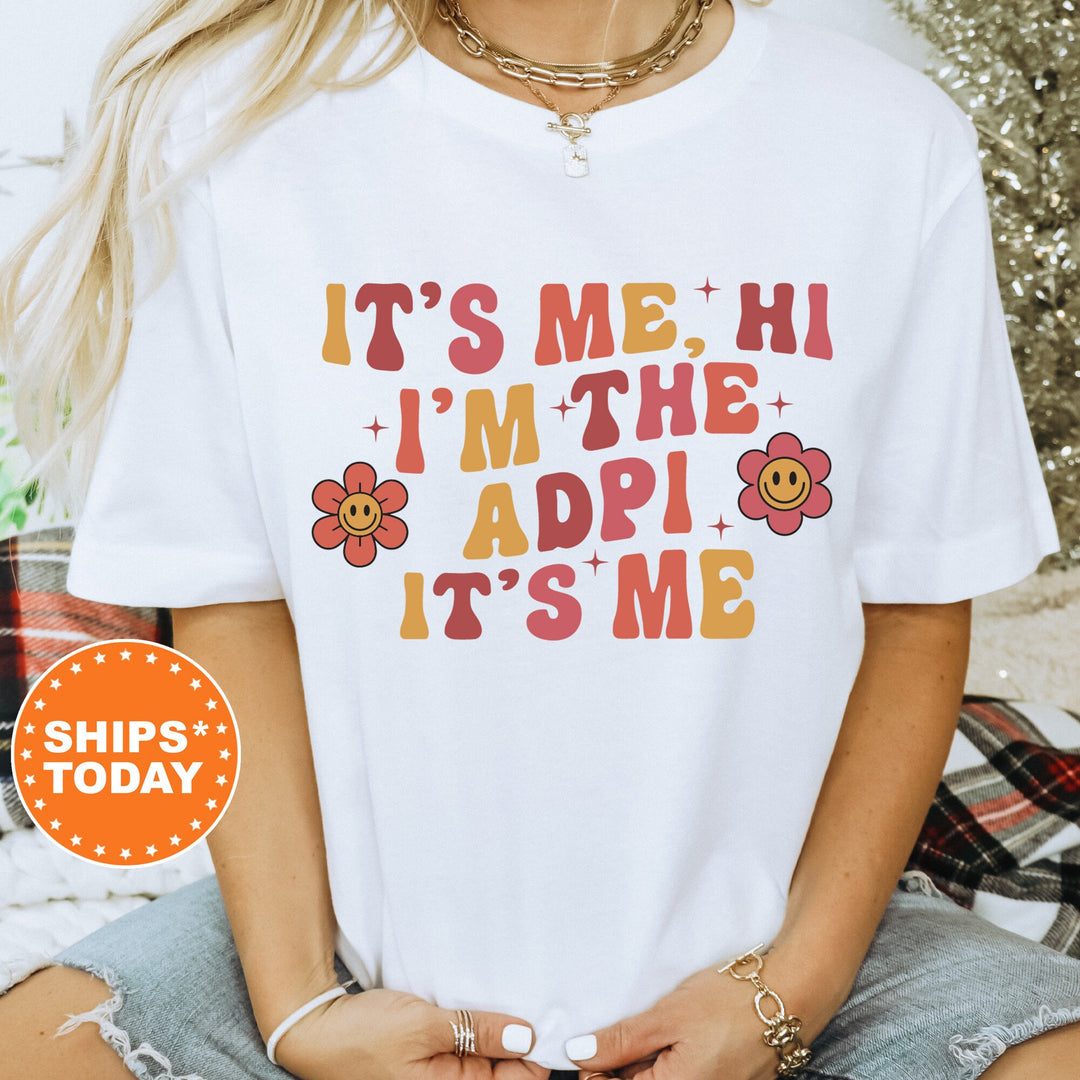 It's Me Hi I'm The ADPI It's Me | Alpha Delta Pi Azalea Sorority T-Shirt | Comfort Colors Shirt | College Apparel | Greek Life Tees _ 15852g