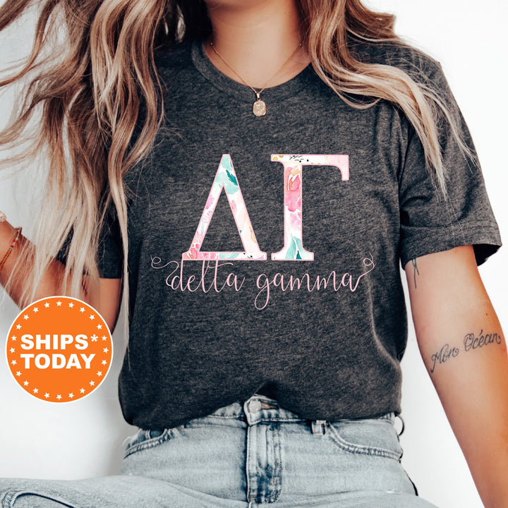 Delta Gamma Simply Paisley Sorority T-Shirt | Dee Gee Comfort Colors Shirt | Greek Letters Tees | Sorority Letters | Big Little Reveal _ 5167g