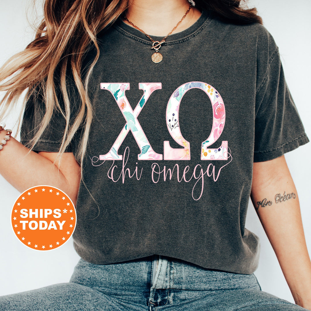 Chi Omega Simply Paisley Sorority T-Shirt | Chi O Comfort Colors Shirt | Greek Letters Tees | Sorority Letters | Big Little Reveal Shirt _ 5165g