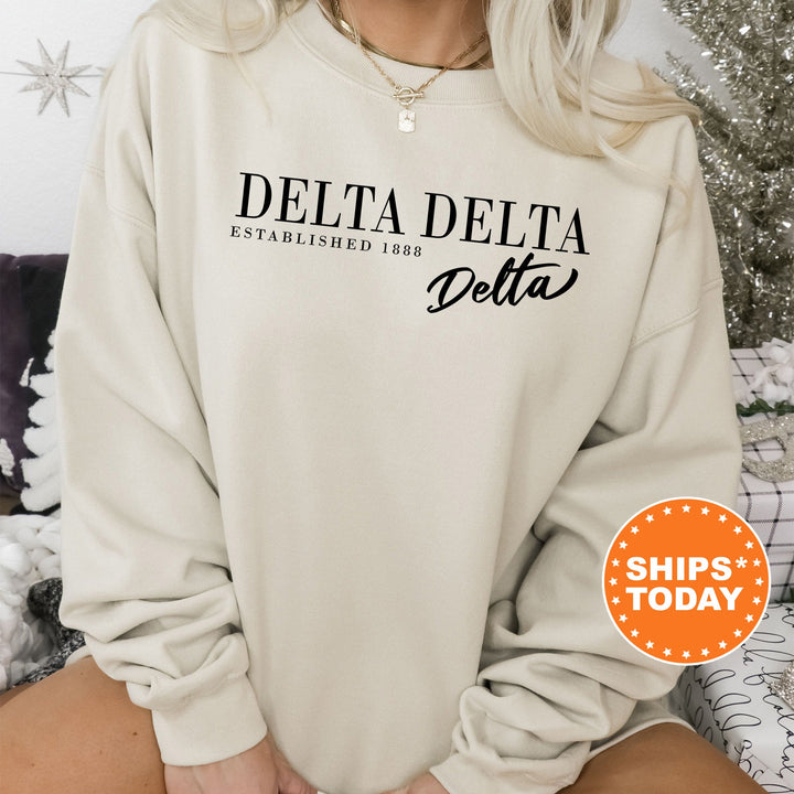 Delta Delta Delta Two Sizes Sorority Sweatshirt | Delta Delta Delta Sweatshirt | Tri Delta Merch | Sorority Hoodie | Big Little Gift _ 7394g