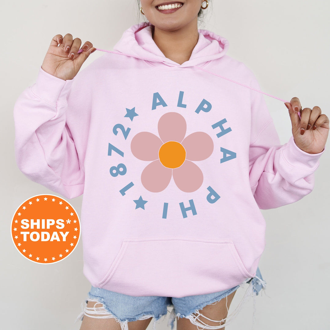 Alpha Phi Bright Floral Sorority Sweatshirt | APHI Hoodie | Big Little Sorority Reveal | Greek Sweatshirt | Trendy Floral Sweatshirt _ 7441g
