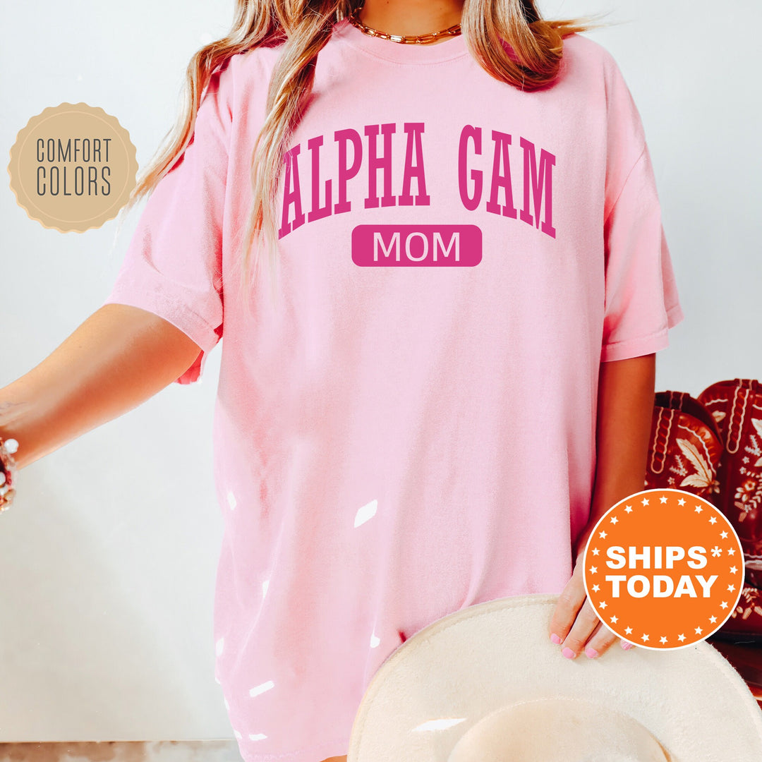Alpha Gamma Delta Proud Mom Sorority T-Shirt | Alpha Gam Comfort Colors Tee | AGD Mom Shirt | Big Little Family Shirt | Mother's Day Gift _ 16253g