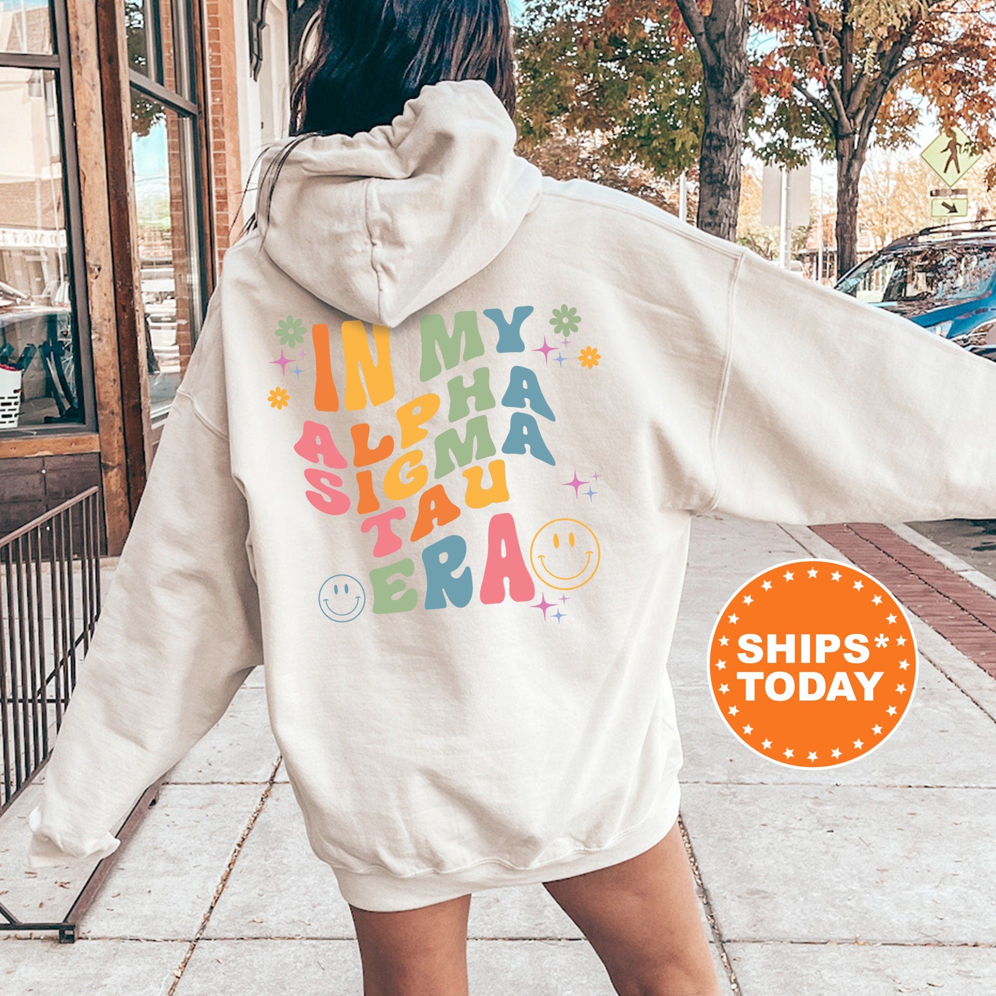 In My Alpha Sigma Tau Era | Alpha Sigma Tau Rockin' Sorority Sweatshir ...