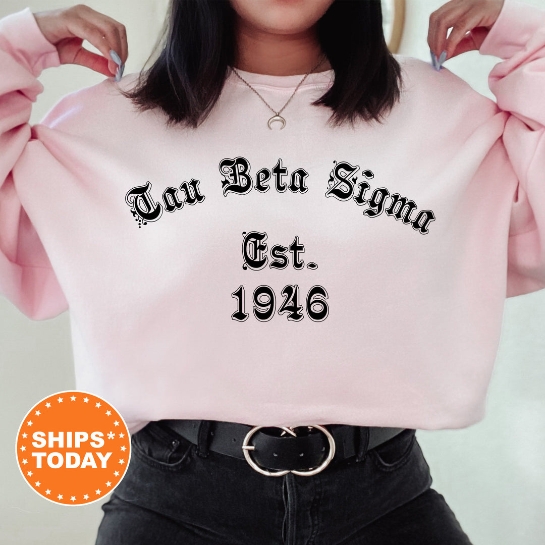 Tau Beta Sigma Old English Sorority Sweatshirt | Sorority Big Little | Sorority Gift | Tau Beta Sigma Hoodie | Vintage Sweatshirt