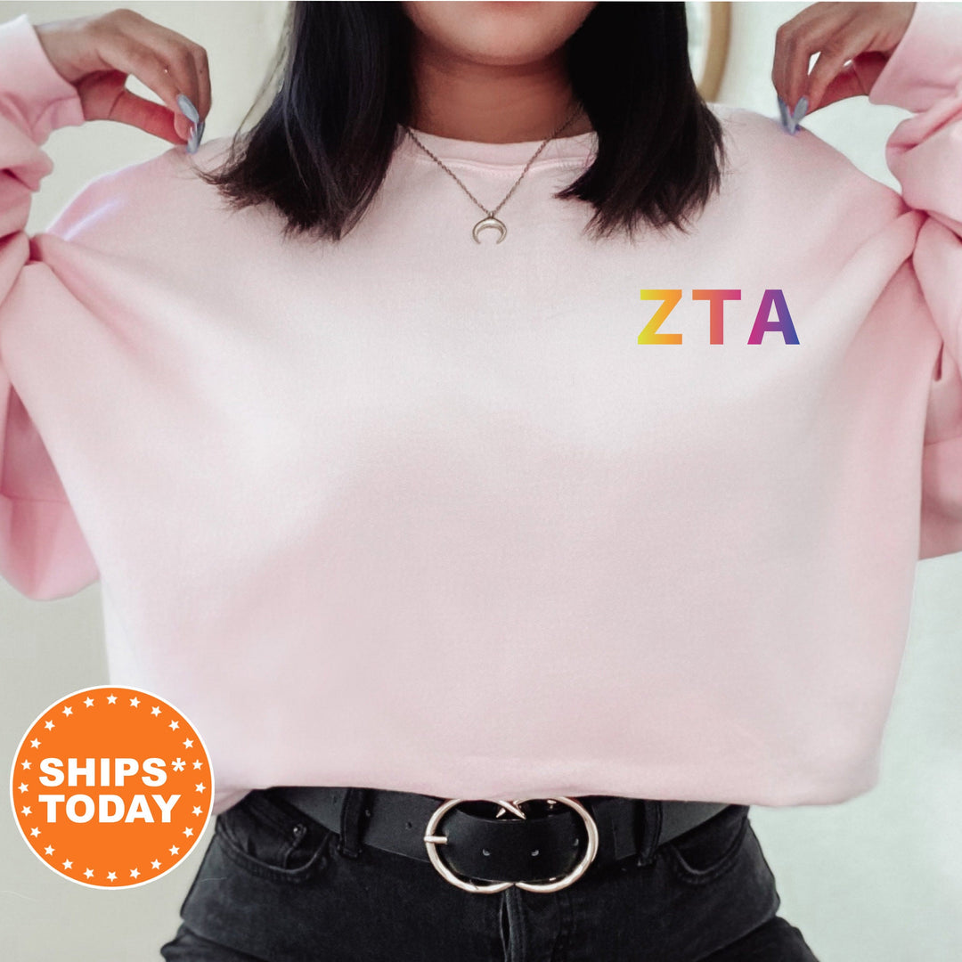 ZETA Is My Happy Place | Zeta Tau Alpha Wavy Font Sorority Sweatshirt | Sorority Merch | Big Little Recruitment Gift _ 12690g
