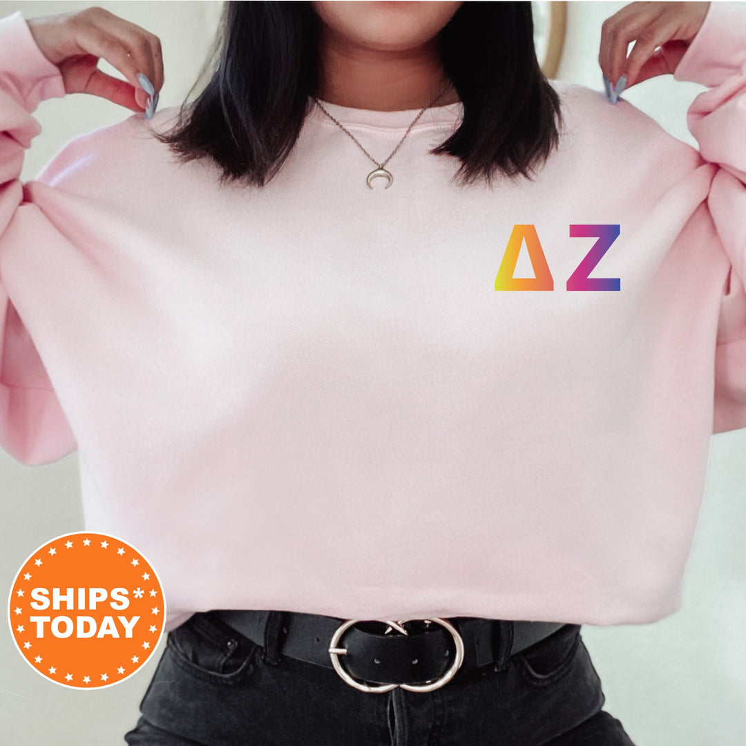 Dee Zee Is My Happy Place | Delta Zeta Wavy Font Sorority Sweatshirt | Sorority Merch | Big Little Recruitment Gift _ 12678g