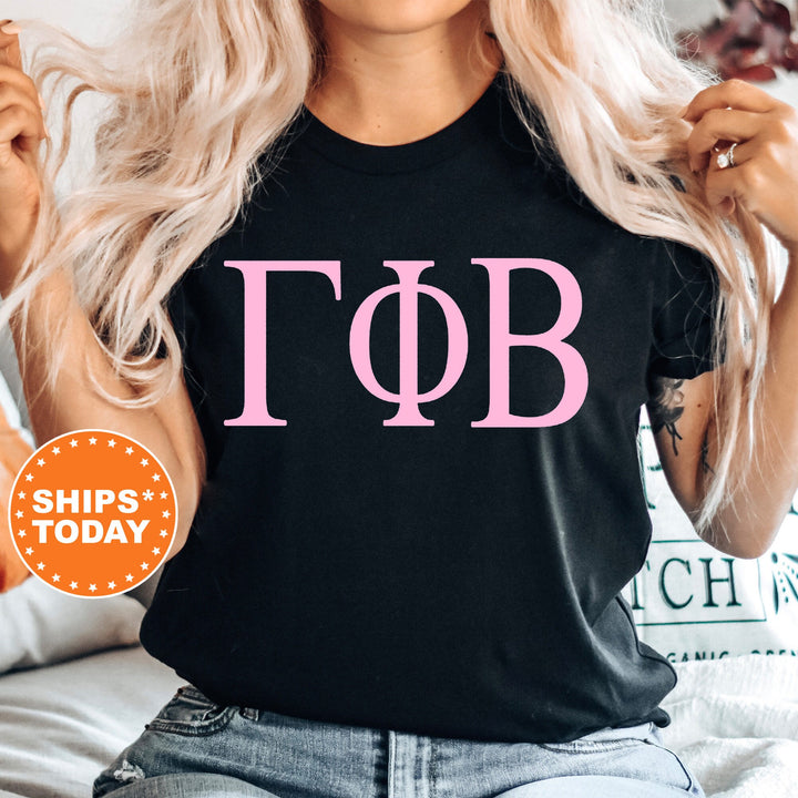 Gamma Phi Beta Just the Letters Sorority T-Shirt | Gamma Phi Greek Letters | Sorority Letters | Big Little | Comfort Colors Shirt 5144g