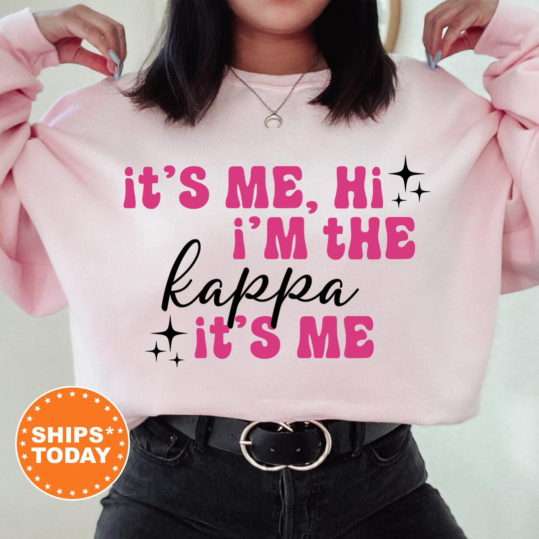 It's Me Hi I'm The Kappa It's Me | Kappa Kappa Gamma Glimmer Sorority Sweatshirt | Big Little Sorority Gift | Sorority Apparel _ 15894g
