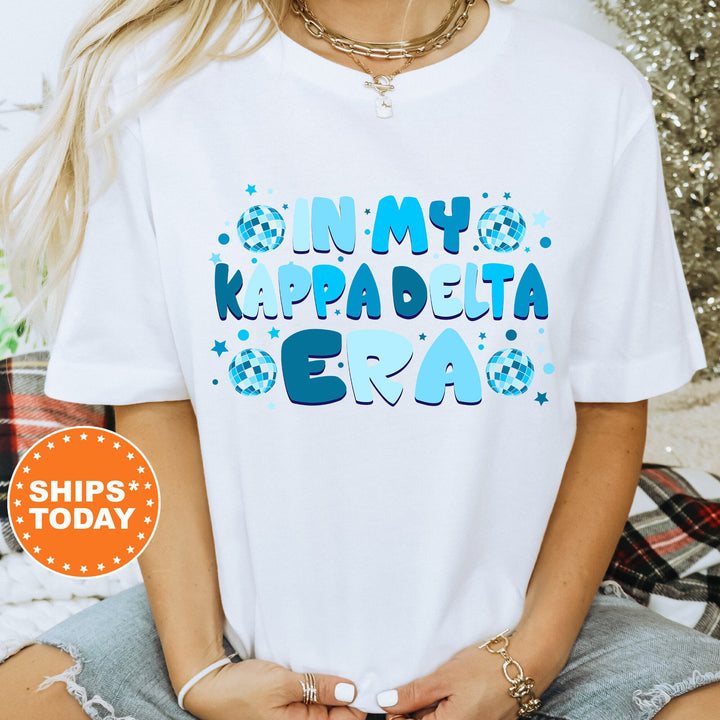 In My Kappa Delta Era | Kappa Delta Blue Disco Sorority T-Shirt | Kay Dee Comfort Colors Shirt | Sorority Merch | Big Little Reveal _ 15815g