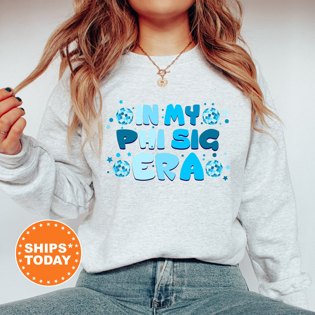 In My Phi Sig Era | Phi Sigma Sigma Blue Disco Sorority Sweatshirt | Greek Sweatshirt | Big Little Sorority Gifts | Sorority Merch _ 15818g