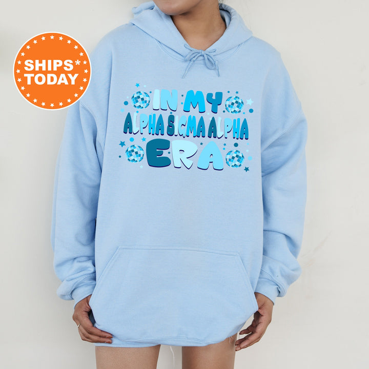 In My Alpha Sigma Alpha Era | Alpha Sigma Alpha Blue Disco Sorority Sweatshirt | Greek Apparel | Big Little Gift | Sorority Merch _ 15805g