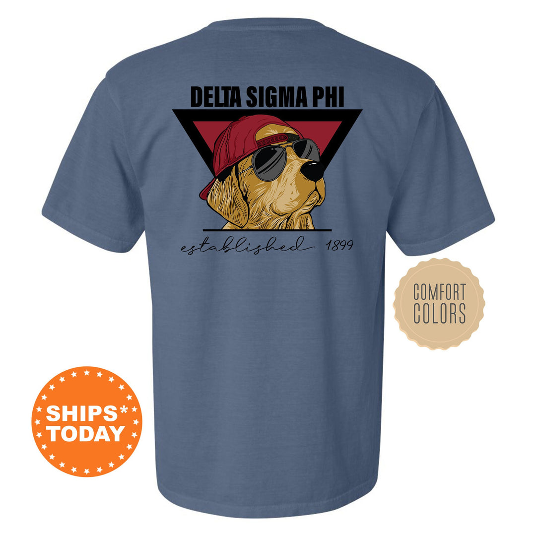 Delta Sigma Phi Paw Prints Fraternity T-Shirt Delta Sig Comfort
