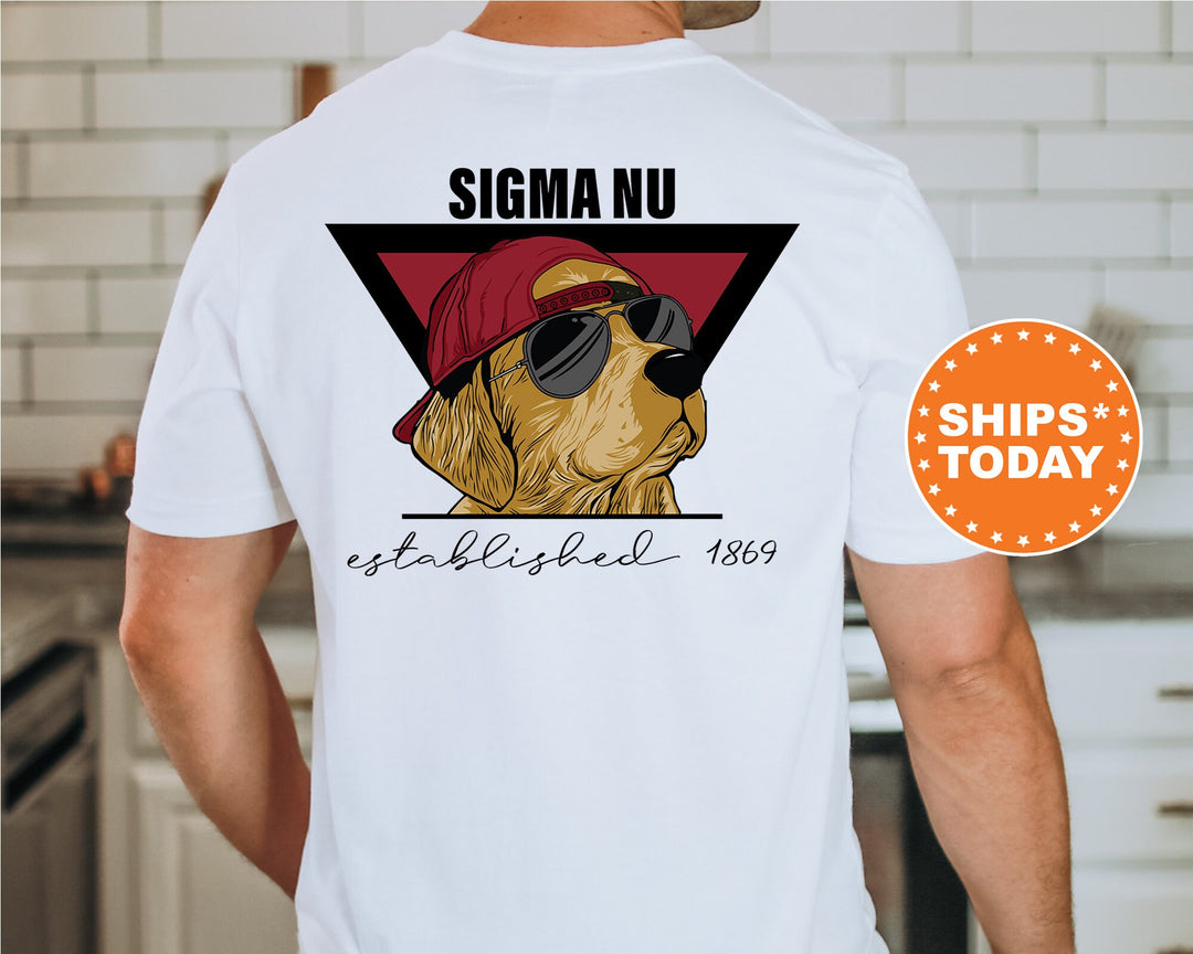 Sigma Nu Paw Prints Fraternity T-Shirt | Sigma Nu Comfort Colors Shirt | College Greek Apparel | Custom Fraternity Shirt _ 11880g