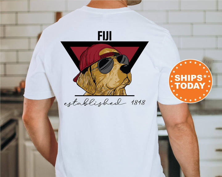 FIJI Paw Prints Fraternity T-Shirt | Phi Gamma Delta Comfort Colors Shirt | College Greek Apparel | Custom Fraternity Shirt _ 11871g