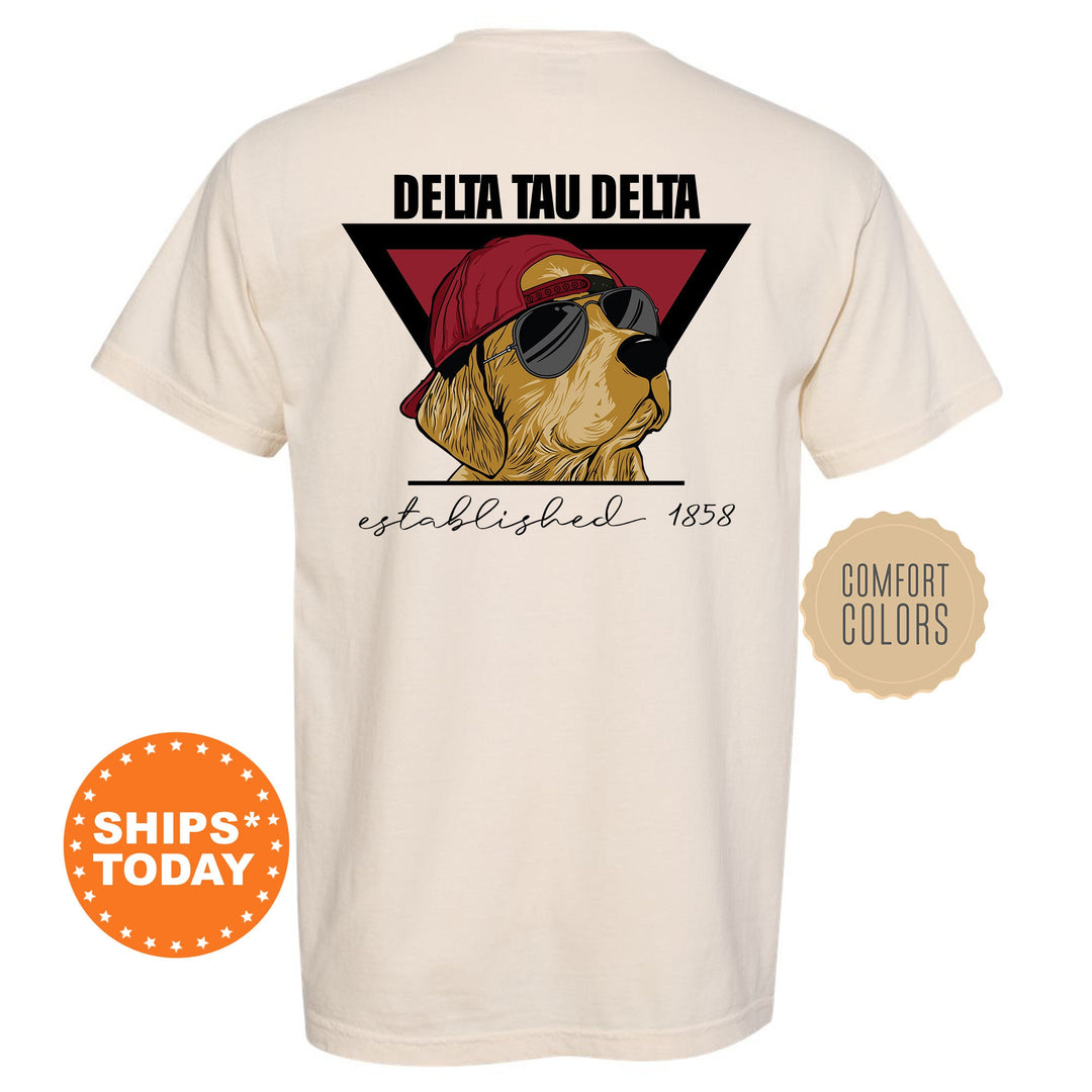 Delta Tau Delta Paw Prints Fraternity T-Shirt | Delt Comfort Colors Shirt | College Greek Apparel | Custom Fraternity Shirt _ 11865g