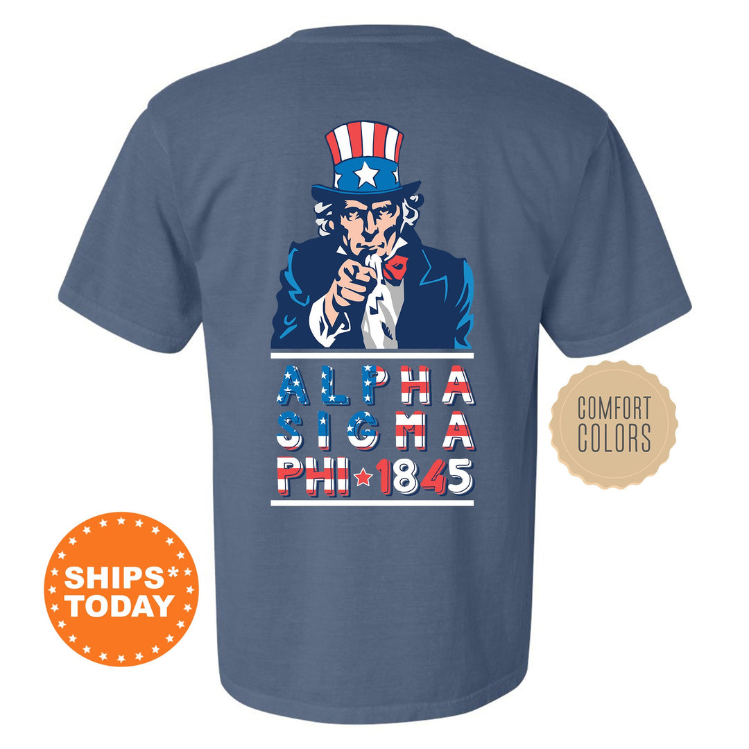 Alpha Sigma Phi Liberty Fraternity T-Shirt | Alpha Sig Patriotic Shirt | Fraternity Shirt | Bid Day Gift | Comfort Colors Shirt _  10931g