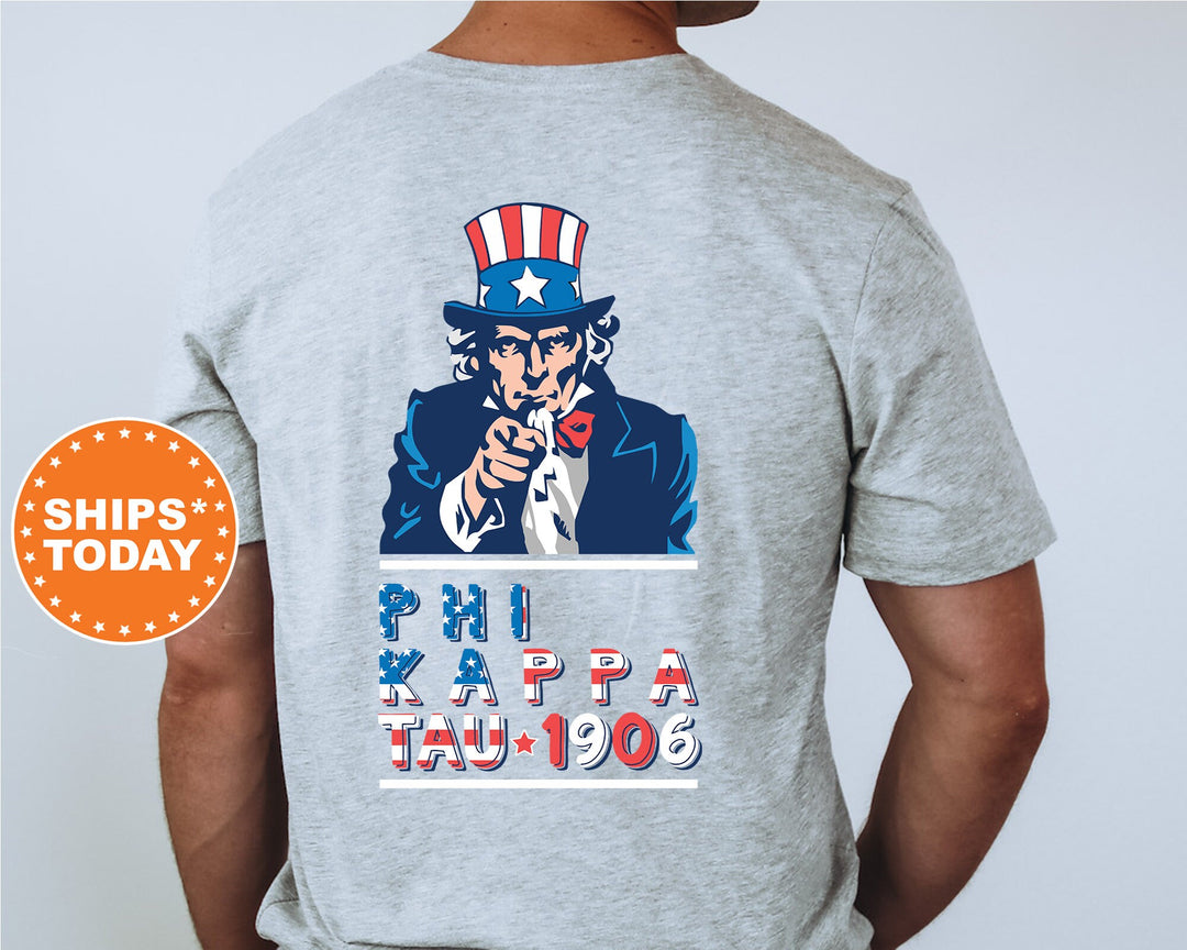 Phi Kappa Tau Liberty Fraternity T-Shirt | Phi Tau Patriotic Shirt | Fraternity Shirt | Bid Day Gift | Comfort Colors Shirt _  10945g