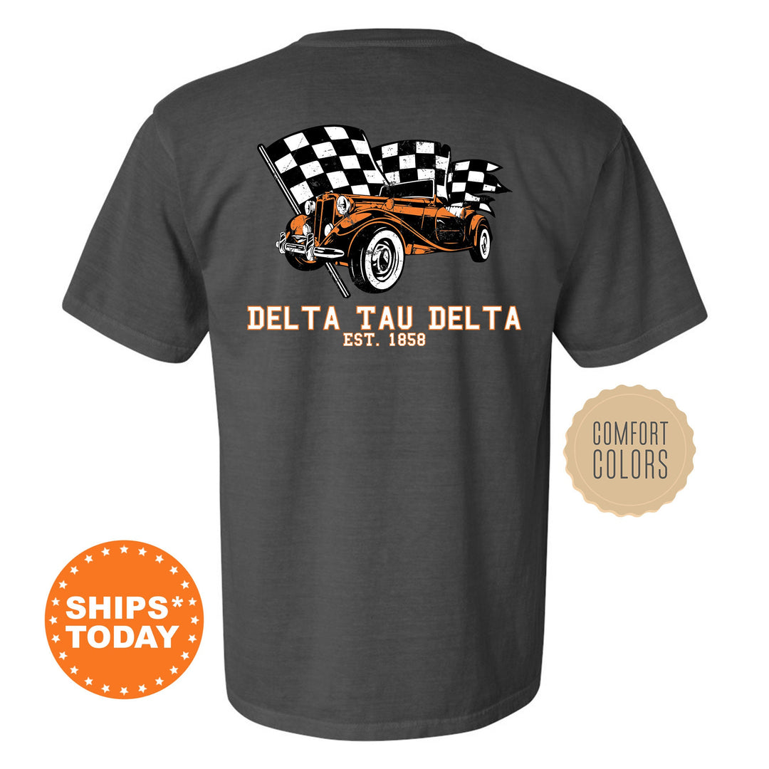 Delta Tau Delta Racer Fraternity T-Shirt | Delt Greek Life Shirt | Fraternity Gift | College Apparel | Comfort Colors Shirt _  11834g