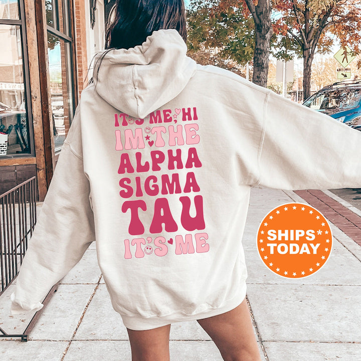 It's Me Hi I'm The Alpha Sigma Tau It's Me | Alpha Sigma Tau Dazzle Sorority Sweatshirt | Trendy Greek Apparel | Sorority Hoodie _ 15754g
