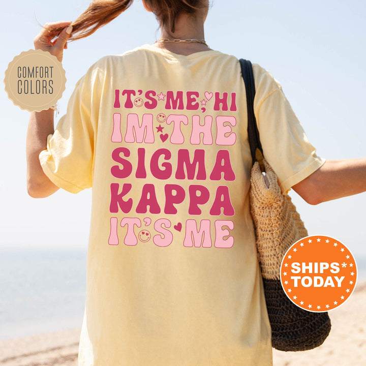 It's Me Hi I'm The Sigma Kappa It's Me | Sigma Kappa Dazzle Sorority T-Shirt | Sig Kap Comfort Colors Shirt | Trendy Sorority Shirt _ 15769g