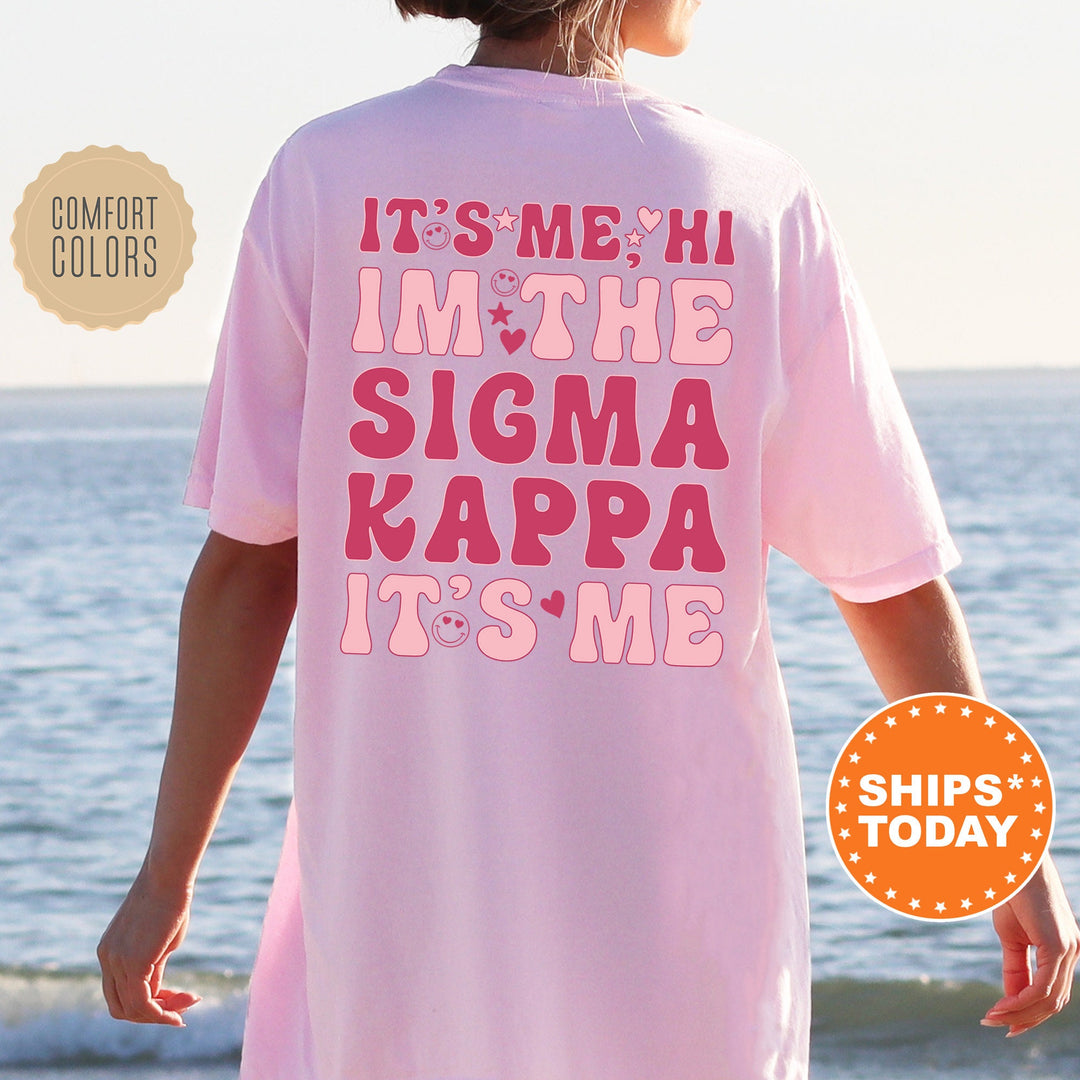 It's Me Hi I'm The Sigma Kappa It's Me | Sigma Kappa Dazzle Sorority T-Shirt | Sig Kap Comfort Colors Shirt | Trendy Sorority Shirt _ 15769g