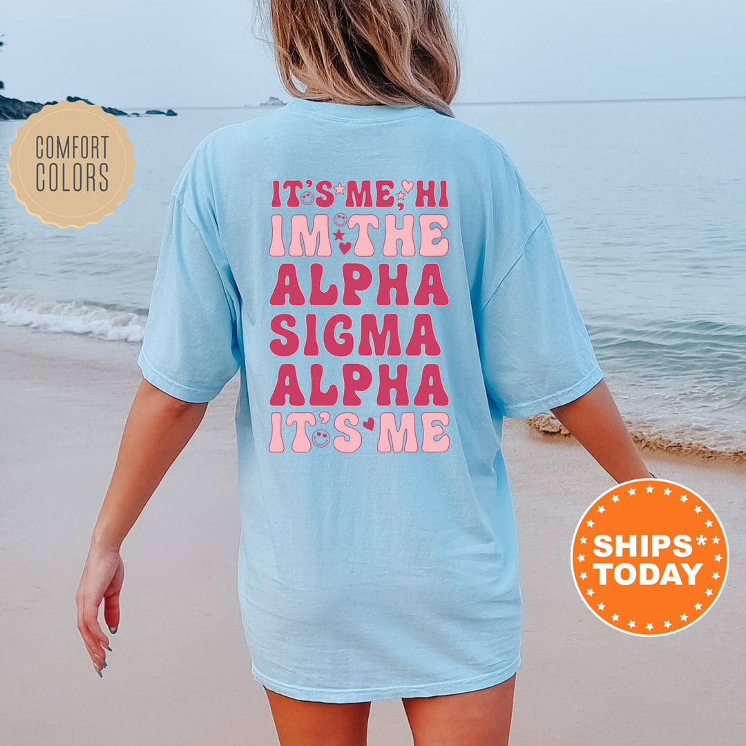 It's Me Hi I'm The Alpha Sigma Alpha It's Me | Alpha Sigma Alpha Dazzle Sorority T-Shirt | Comfort Colors Shirt | Sorority Apparel _ 15753g