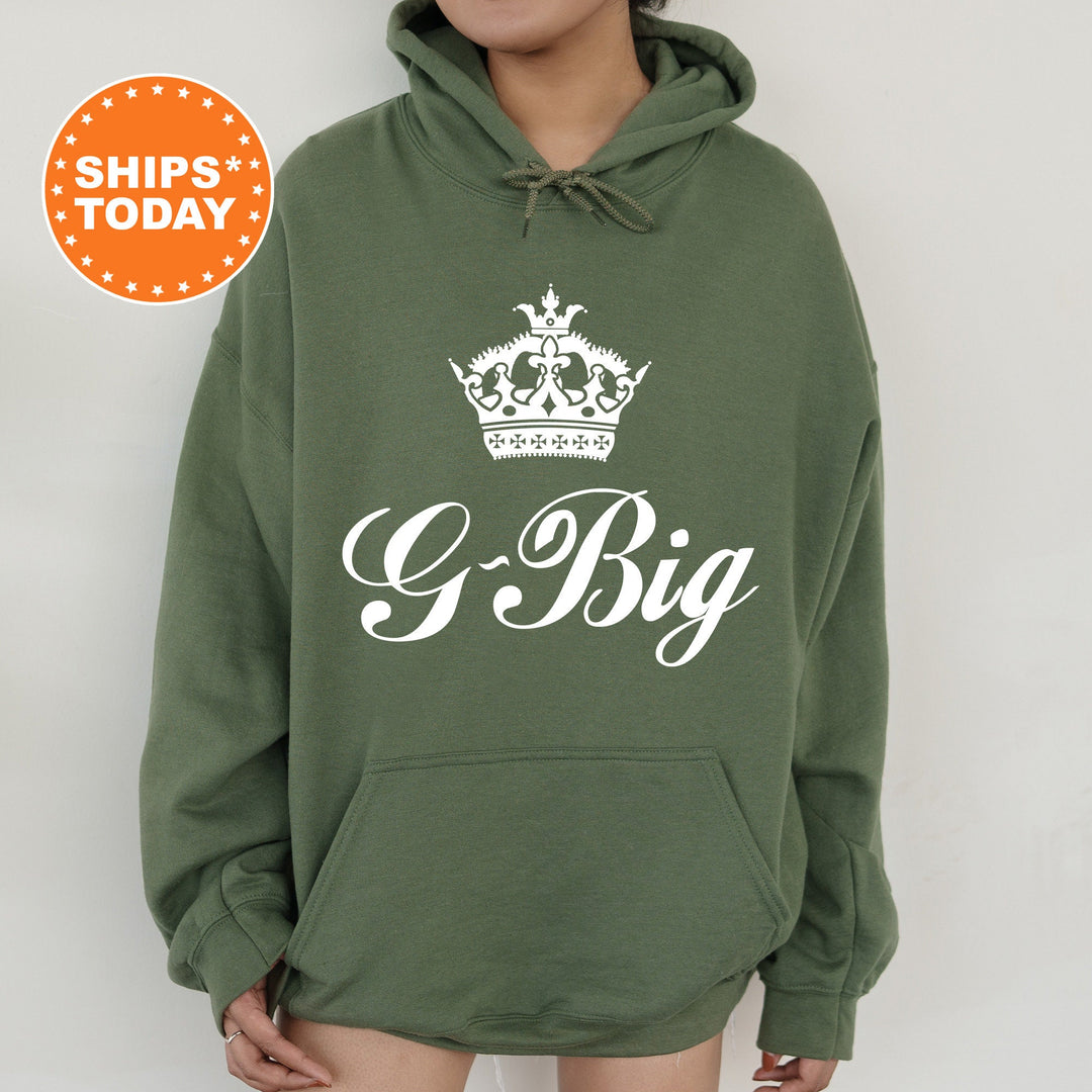 Big Little Crowned Lady Sorority Sweatshirt | Big Little Reveal | Big Little Gift | Greek Life Sweatshirt | Sorority Apparel  _ 60