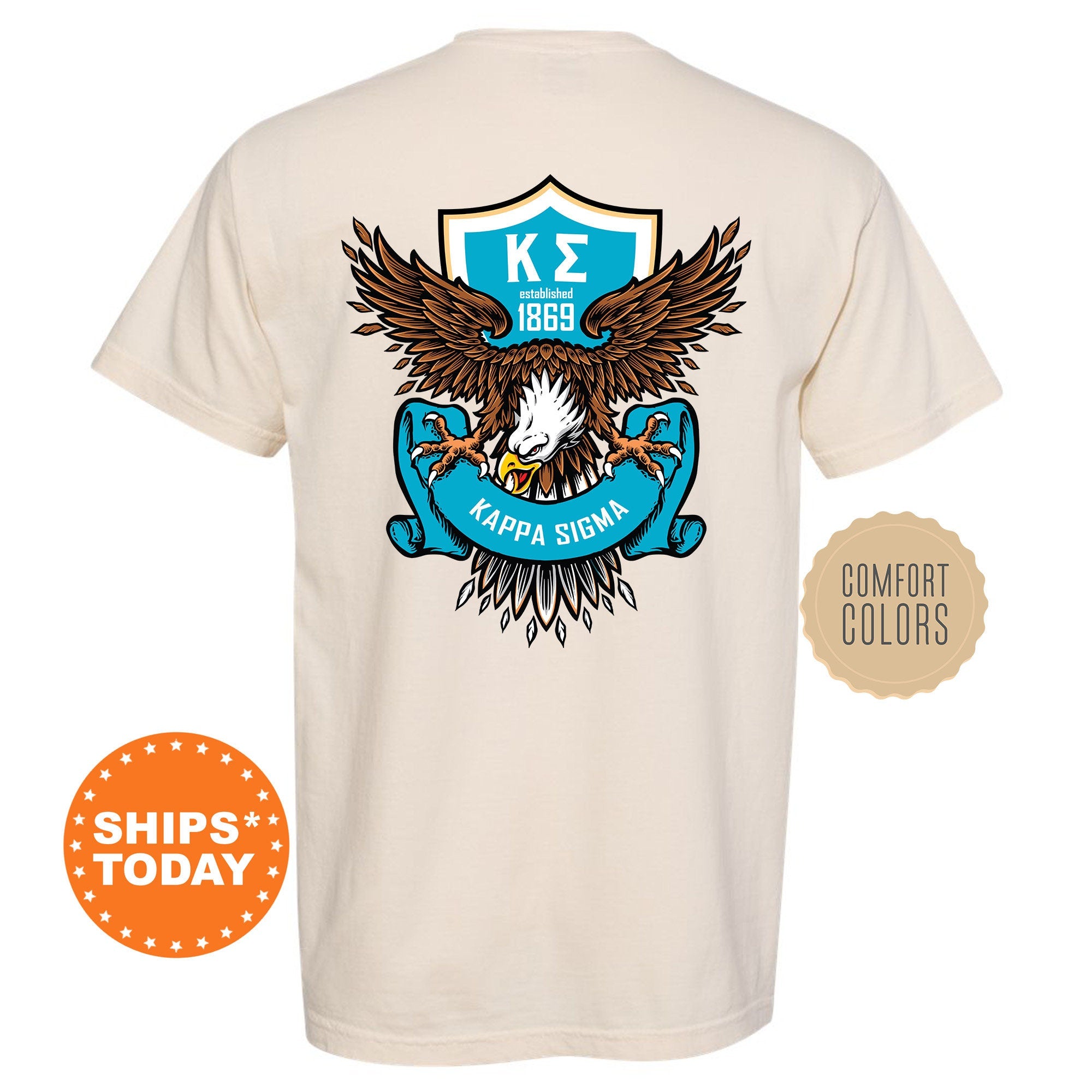 Kappa Sigma Greek Eagles Fraternity T Shirt Kappa Sig Fraternity Shirt Bid Day Gift College Apparel Comfort Colors Tees 12023g