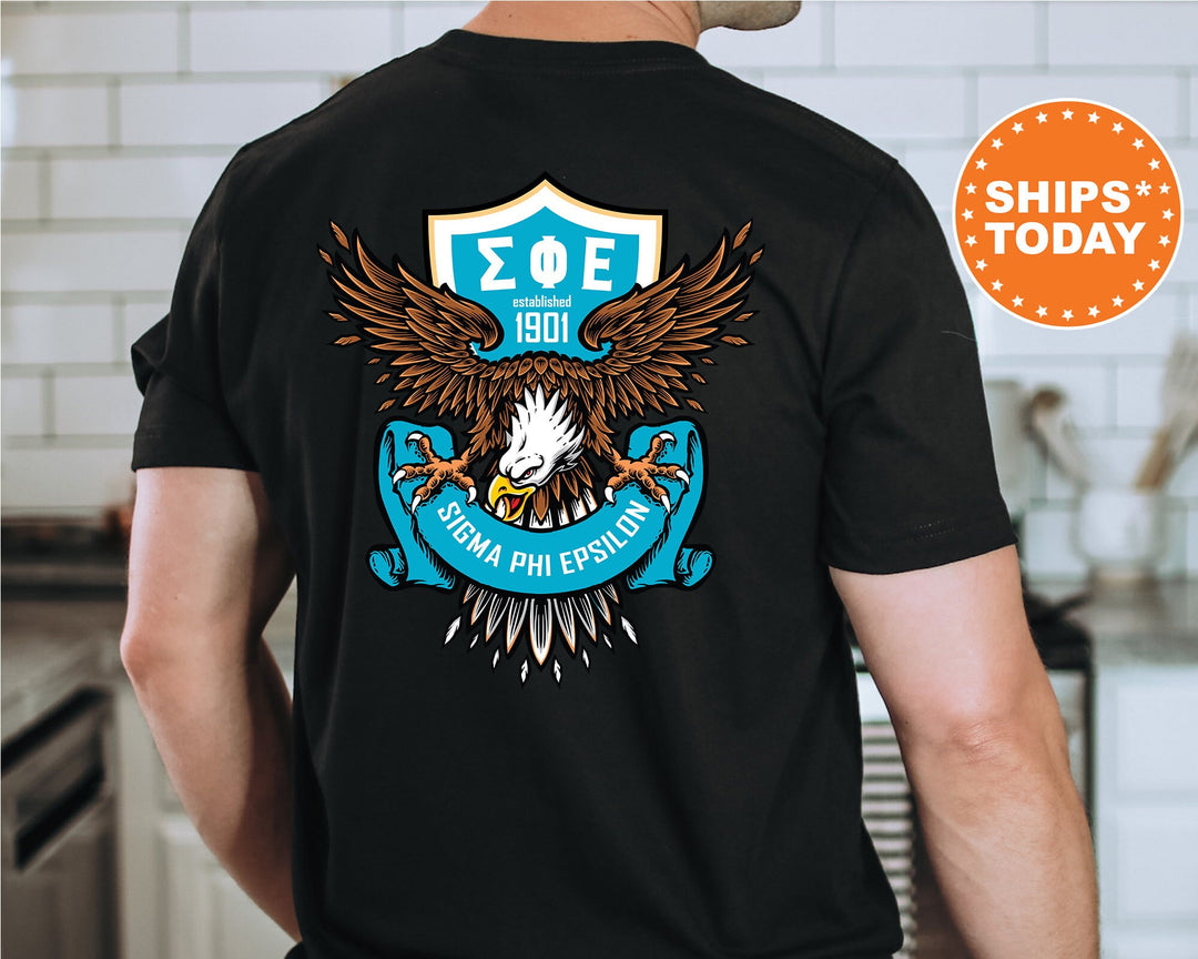 Sigma Phi Epsilon Greek Eagles Fraternity T-Shirt | SigEp Fraternity Shirt | Bid Day Gift | College Apparel | Comfort Colors Tees _ 12036g