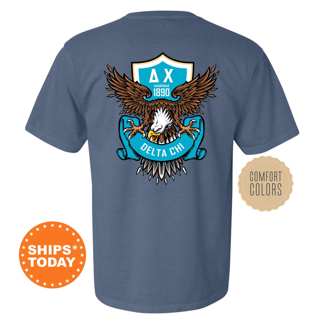 Delta Chi Greek Eagles Fraternity T-Shirt | DChi Fraternity Shirt | Bid Day Gift | College Greek Apparel | Comfort Colors Tees _ 12018g