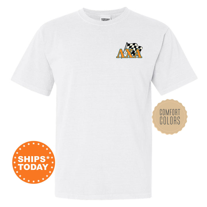 Lambda Chi Alpha Race Banner Fraternity T-Shirt | Lambda Chi Comfort Colors Tees | Bid Day Gift | Rush Pledge Shirt | Greek Apparel _ 11931g