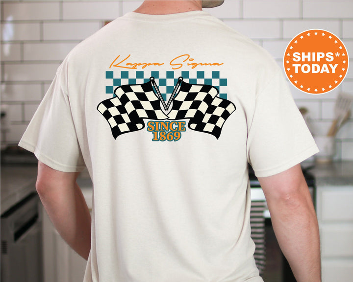 Kappa Sigma Race Banner Fraternity T-Shirt | Kappa Sig Comfort Colors Tees | Bid Day | Rush Pledge Shirt | Custom Greek Apparel _ 11930g