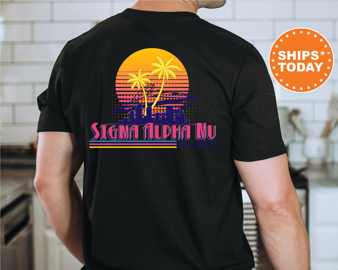Sigma Alpha Mu Greek Shores Fraternity T-Shirt | Sammy Fraternity Chapter Shirt | Bid Day Gift | Rush Pledge Comfort Colors Tees _ 12281g