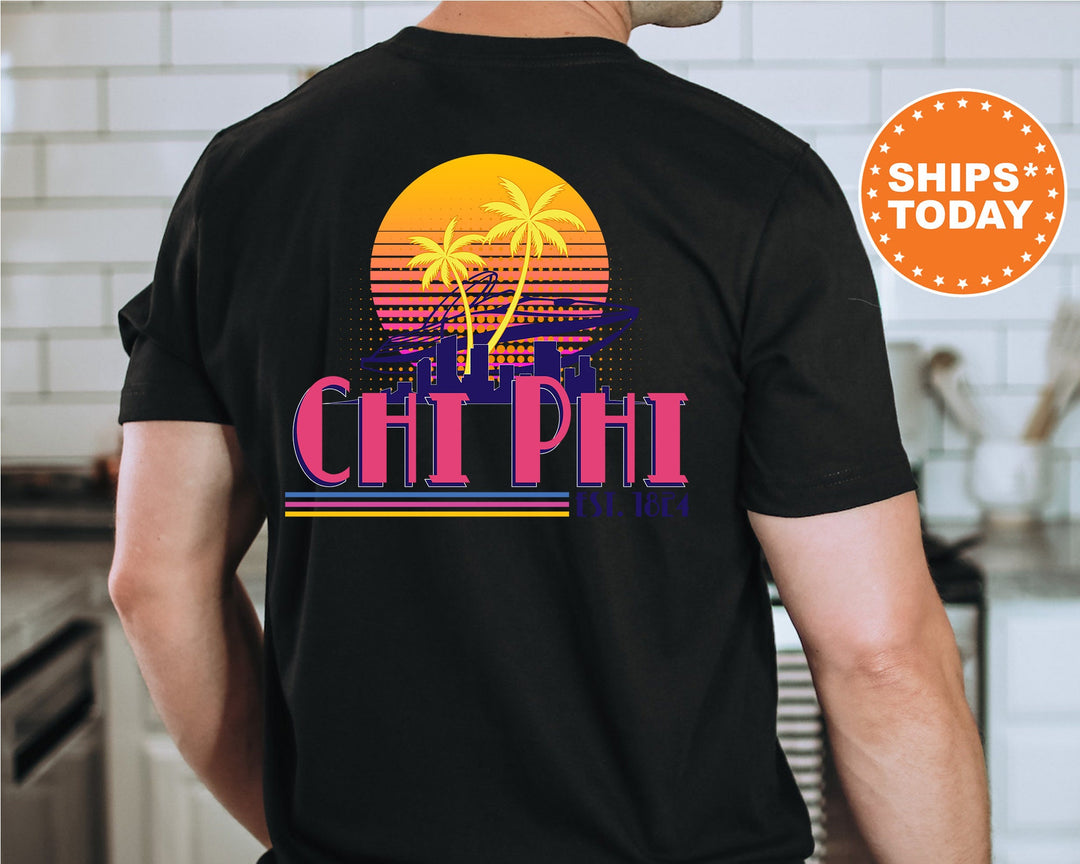 Chi Phi Greek Shores Fraternity T-Shirt | Chi Phi Fraternity Chapter Shirt | Bid Day Gift | Rush Pledge Shirt | Comfort Colors Tees _ 12265g