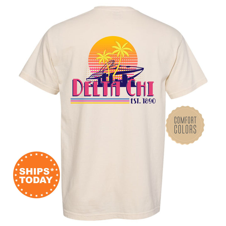 Delta Chi Greek Shores Fraternity T-Shirt | DChi Fraternity Chapter Shirt | Bid Day Gift | Rush Pledge Shirt | Comfort Colors Tees _ 12266g