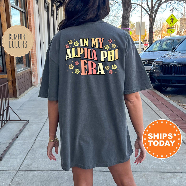 In My Alpha Phi Era | Alpha Phi Sunset Blooms Sorority T-Shirt | APHI Comfort Colors Shirt | Sorority Merch | Big Little Reveal _ 15700g