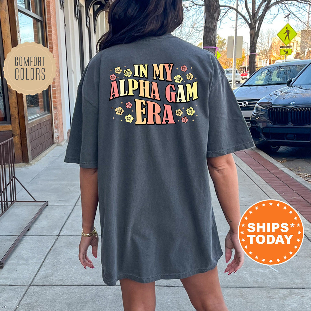 In My Alpha Gam Era | Alpha Gamma Delta Sunset Blooms Sorority T-Shirt | AGD Comfort Colors Shirt | Sorority Merch | Big Little _ 15698g