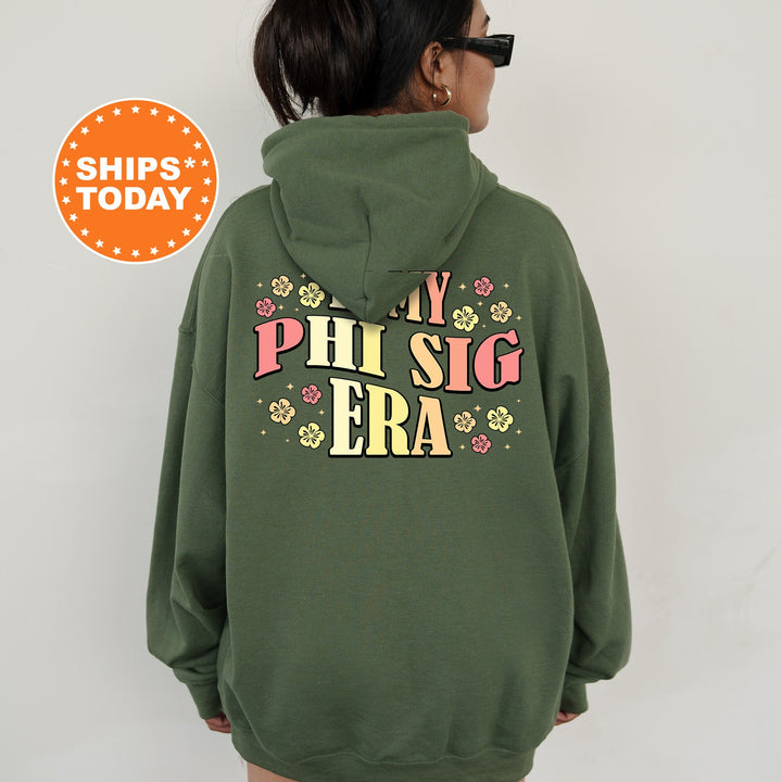 In My Phi Sig Era | Phi Sigma Sigma Sunset Blooms Sorority Sweatshirt | Oversized Hoodie | Big Little | Custom Greek Sweatshirt _ 15714g