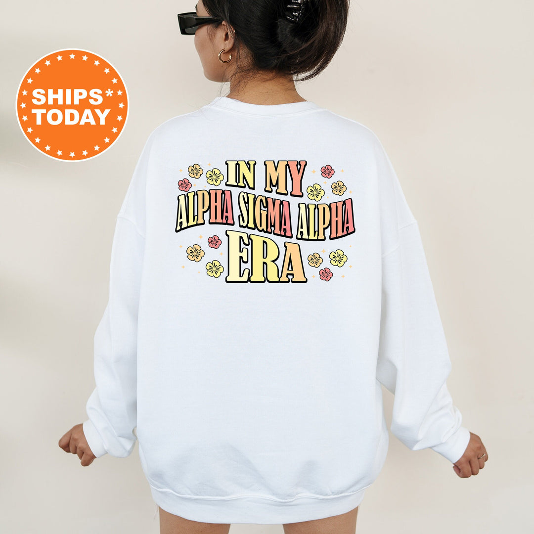 In My Alpha Sigma Alpha Era | Alpha Sigma Alpha Sunset Blooms Sorority Sweatshirt | Oversized Hoodie | Custom Greek Sweatshirt _ 15701g